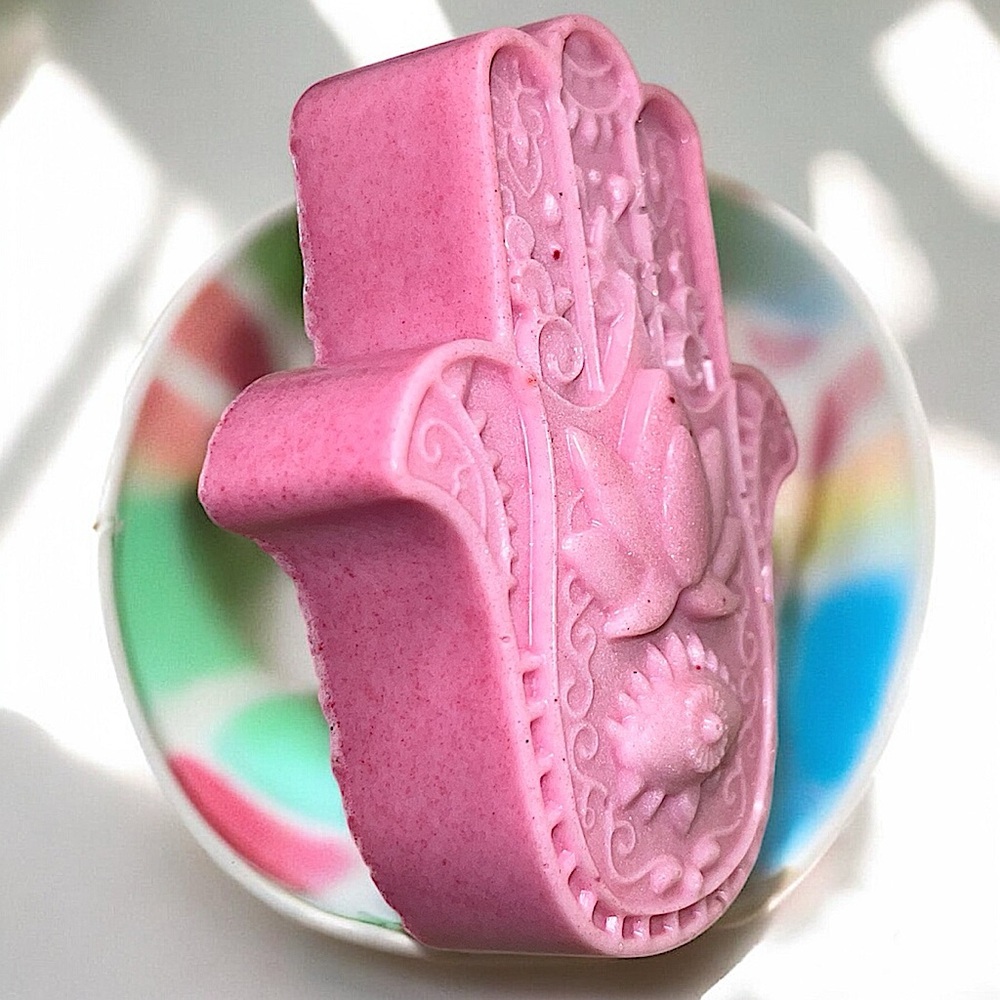 Cherry lavender SHIMMER SOAP 3rd eye 4x2inch 4oz shea butter based - Picture 2 of 3